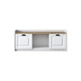 Hanah Home P2 - 1808 Zapatero Blanco y Nogal 120x45x40 cm